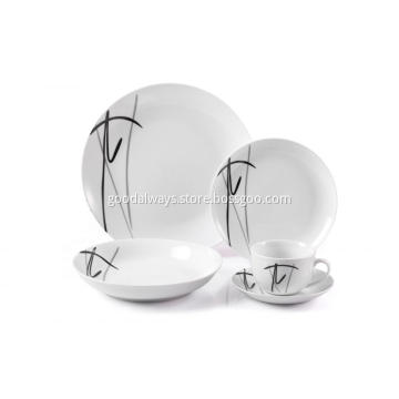 AB Grade 20 Piece Porcelain Printing Dinner Set
